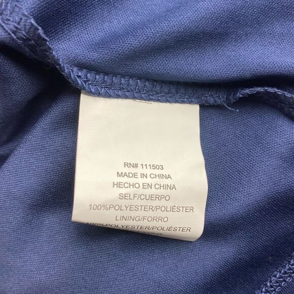 #141 AUW Navy Pleat Front Cocktail Dress - Picture 7 of 8